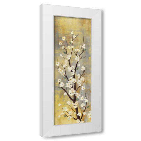 Blossoms II White Modern Wood Framed Art Print by PI Studio