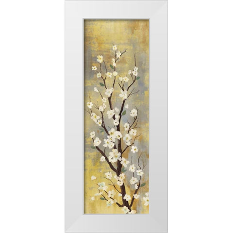 Blossoms II White Modern Wood Framed Art Print by PI Studio