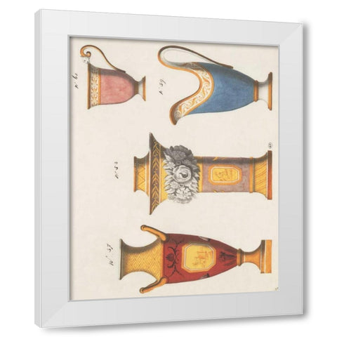 Assorted Vessels II White Modern Wood Framed Art Print by PI Studio