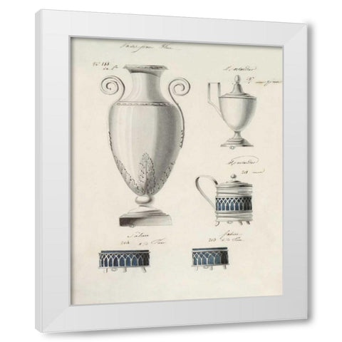 Serverware II White Modern Wood Framed Art Print by PI Studio