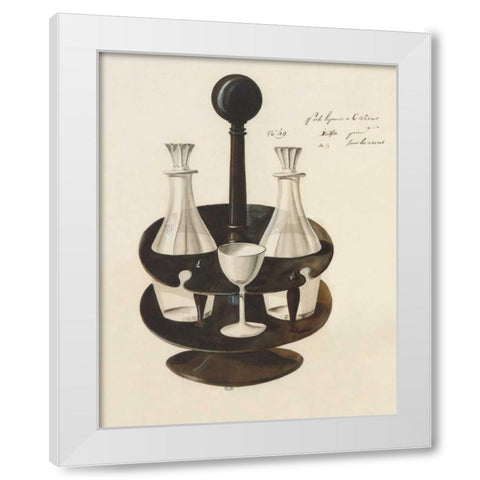 Carafes I White Modern Wood Framed Art Print by PI Studio