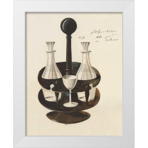 Carafes I White Modern Wood Framed Art Print by PI Studio