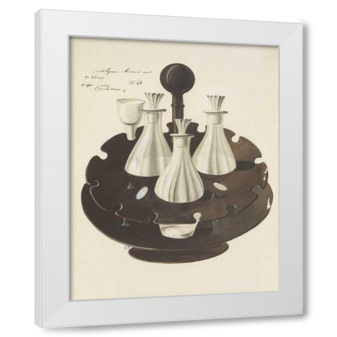 Carafes II White Modern Wood Framed Art Print by PI Studio