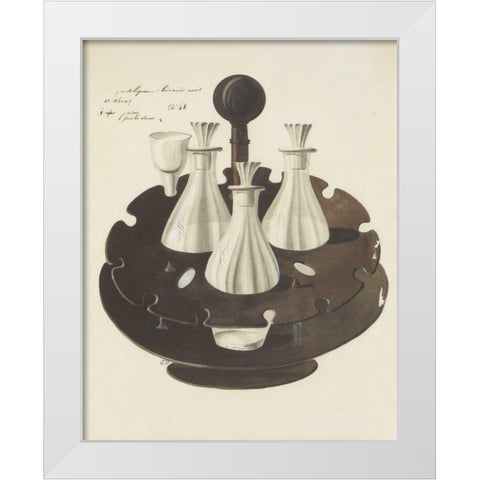 Carafes II White Modern Wood Framed Art Print by PI Studio