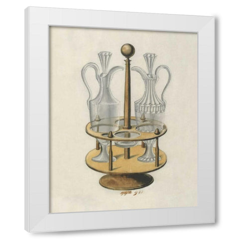 Carafes V White Modern Wood Framed Art Print by PI Studio