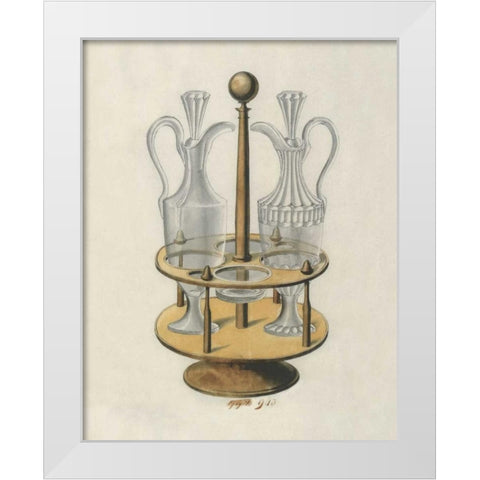 Carafes V White Modern Wood Framed Art Print by PI Studio