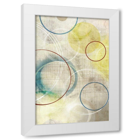 Orbs White Modern Wood Framed Art Print by PI Studio