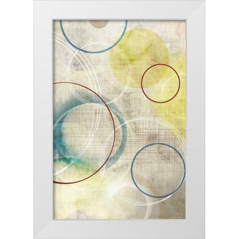 Orbs White Modern Wood Framed Art Print by PI Studio