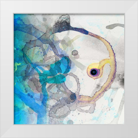 Watercolour Abstract II White Modern Wood Framed Art Print by PI Studio