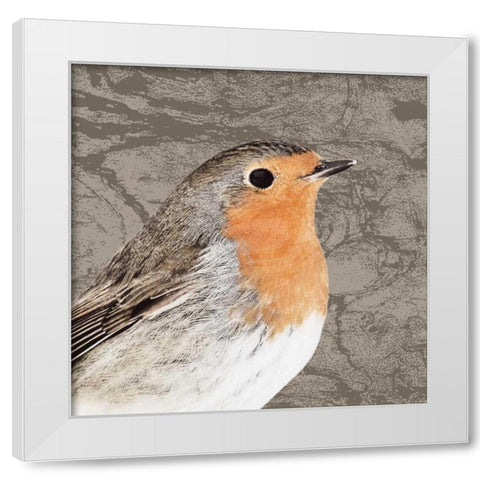 Feathered V White Modern Wood Framed Art Print by PI Studio