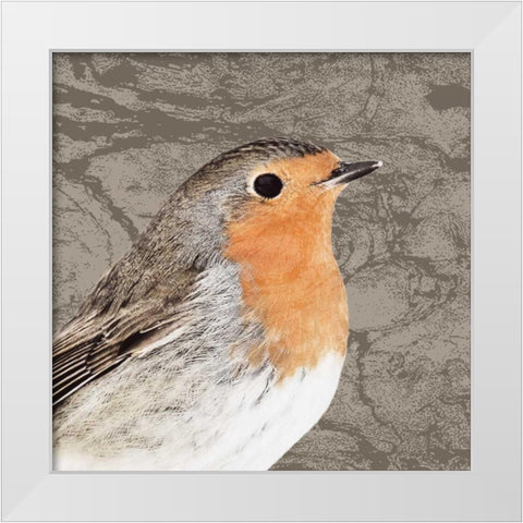 Feathered V White Modern Wood Framed Art Print by PI Studio