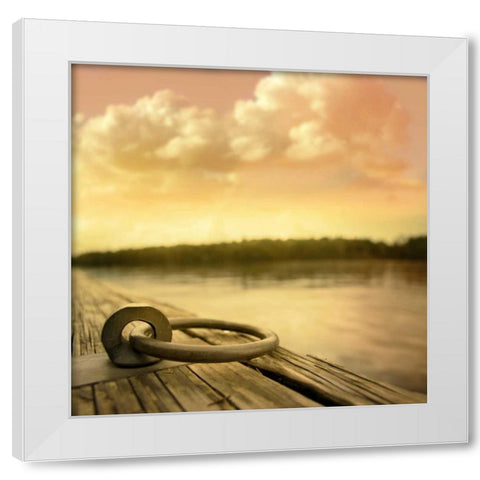 Dockside White Modern Wood Framed Art Print by PI Studio