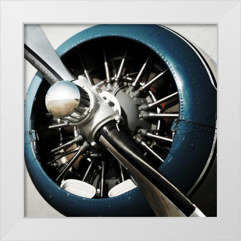 Aeronautical I White Modern Wood Framed Art Print by PI Studio