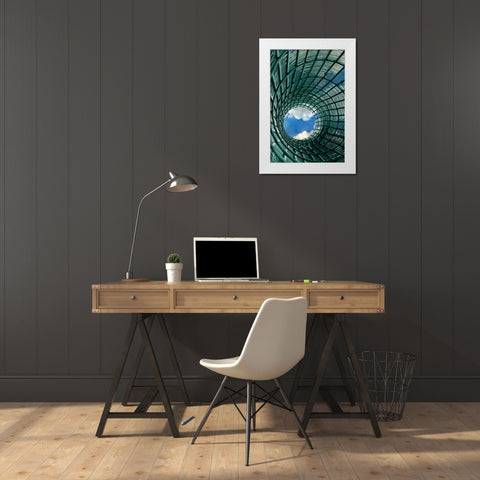 Vertigo White Modern Wood Framed Art Print by PI Studio