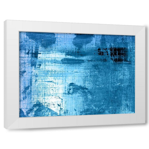 BLEU White Modern Wood Framed Art Print by PI Studio