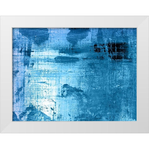 BLEU White Modern Wood Framed Art Print by PI Studio