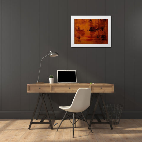 ROUILLE White Modern Wood Framed Art Print by PI Studio