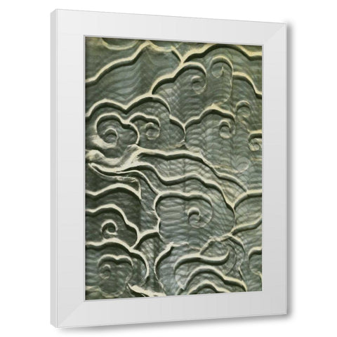 Steel Waves White Modern Wood Framed Art Print by PI Studio