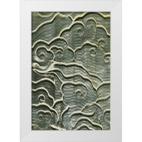 Steel Waves White Modern Wood Framed Art Print by PI Studio