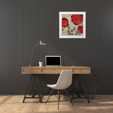 Rosa I White Modern Wood Framed Art Print by PI Studio