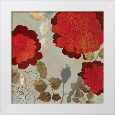 Rosa I White Modern Wood Framed Art Print by PI Studio