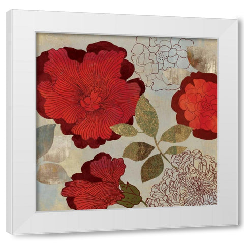 Rosa II White Modern Wood Framed Art Print by PI Studio