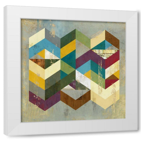 Geometrics I White Modern Wood Framed Art Print by PI Studio