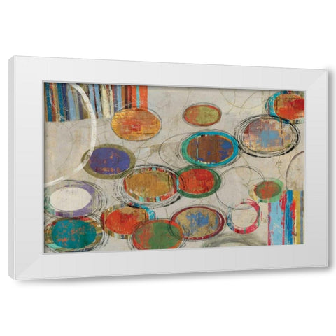 Oval and Oval White Modern Wood Framed Art Print by PI Studio