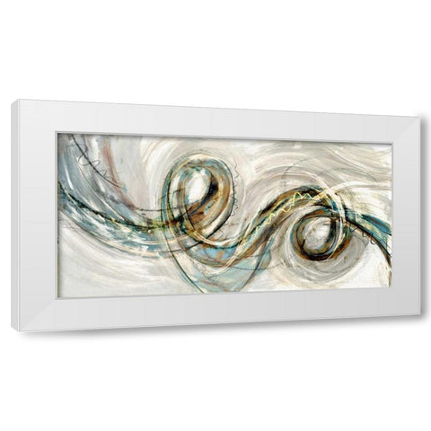 Swirly Whirly II White Modern Wood Framed Art Print by PI Studio