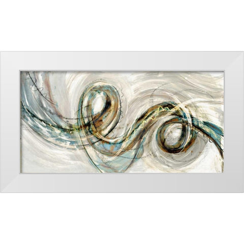 Swirly Whirly II White Modern Wood Framed Art Print by PI Studio