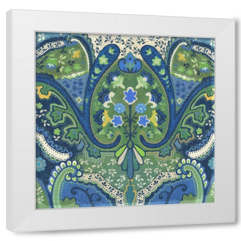 Garden Mosaic I White Modern Wood Framed Art Print by PI Studio