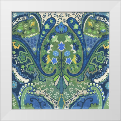 Garden Mosaic I White Modern Wood Framed Art Print by PI Studio