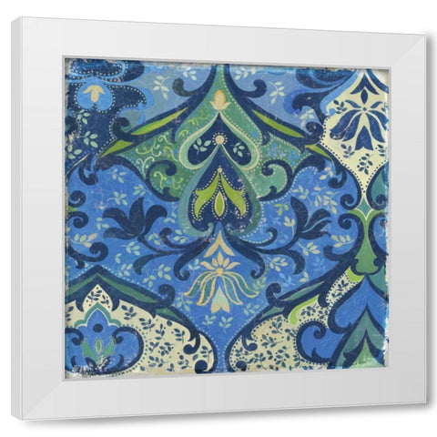 Garden Mosaic II White Modern Wood Framed Art Print by PI Studio