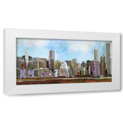 City White Modern Wood Framed Art Print by PI Studio