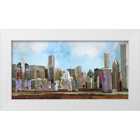 City White Modern Wood Framed Art Print by PI Studio