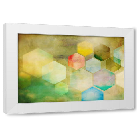 Honeycomb I White Modern Wood Framed Art Print by PI Studio