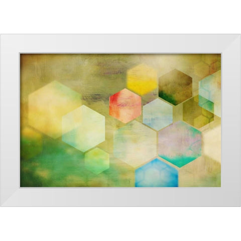 Honeycomb I White Modern Wood Framed Art Print by PI Studio