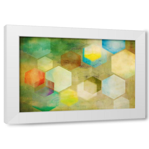 Honeycomb II White Modern Wood Framed Art Print by PI Studio