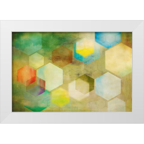 Honeycomb II White Modern Wood Framed Art Print by PI Studio