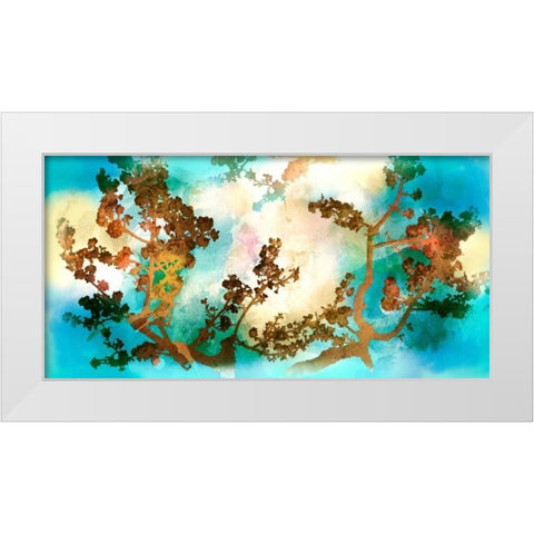 Watercolour Tree White Modern Wood Framed Art Print by PI Studio