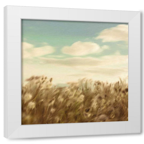 Dandelion Field White Modern Wood Framed Art Print by PI Studio