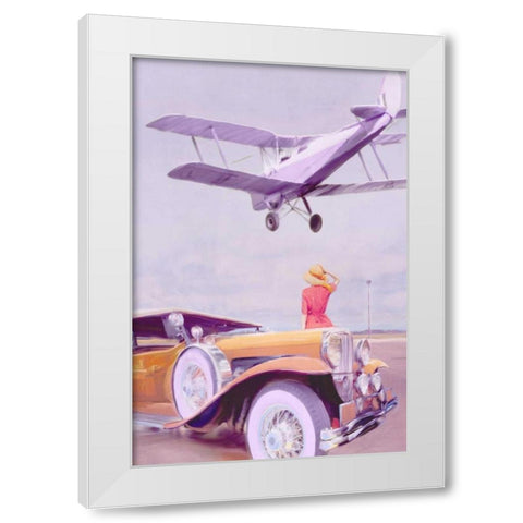 Vintage Airport White Modern Wood Framed Art Print by PI Studio