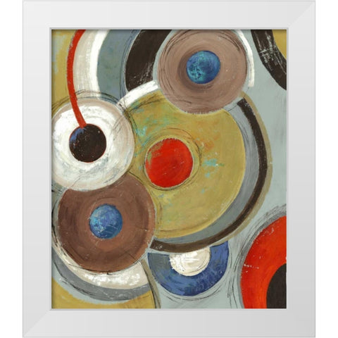 Orbis of Tones White Modern Wood Framed Art Print by PI Studio