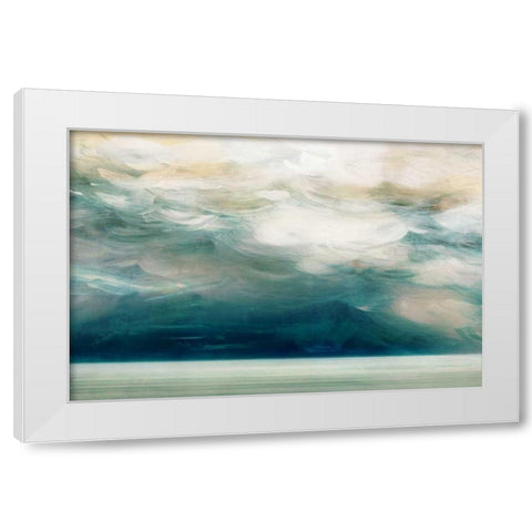 Ocean Breeze White Modern Wood Framed Art Print by PI Studio