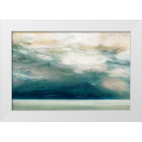 Ocean Breeze White Modern Wood Framed Art Print by PI Studio