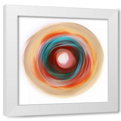 Soft Circle  White Modern Wood Framed Art Print by PI Studio