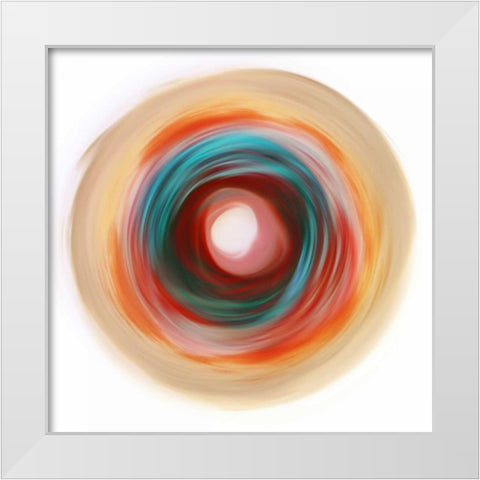 Soft Circle  White Modern Wood Framed Art Print by PI Studio