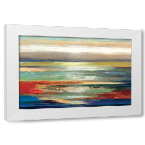 Earthscape White Modern Wood Framed Art Print by PI Studio