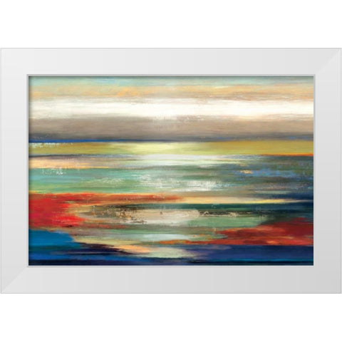 Earthscape White Modern Wood Framed Art Print by PI Studio