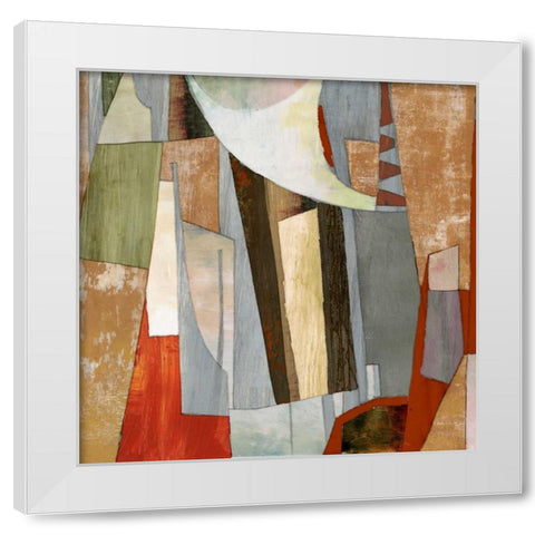 Landscape Collage  White Modern Wood Framed Art Print by PI Studio